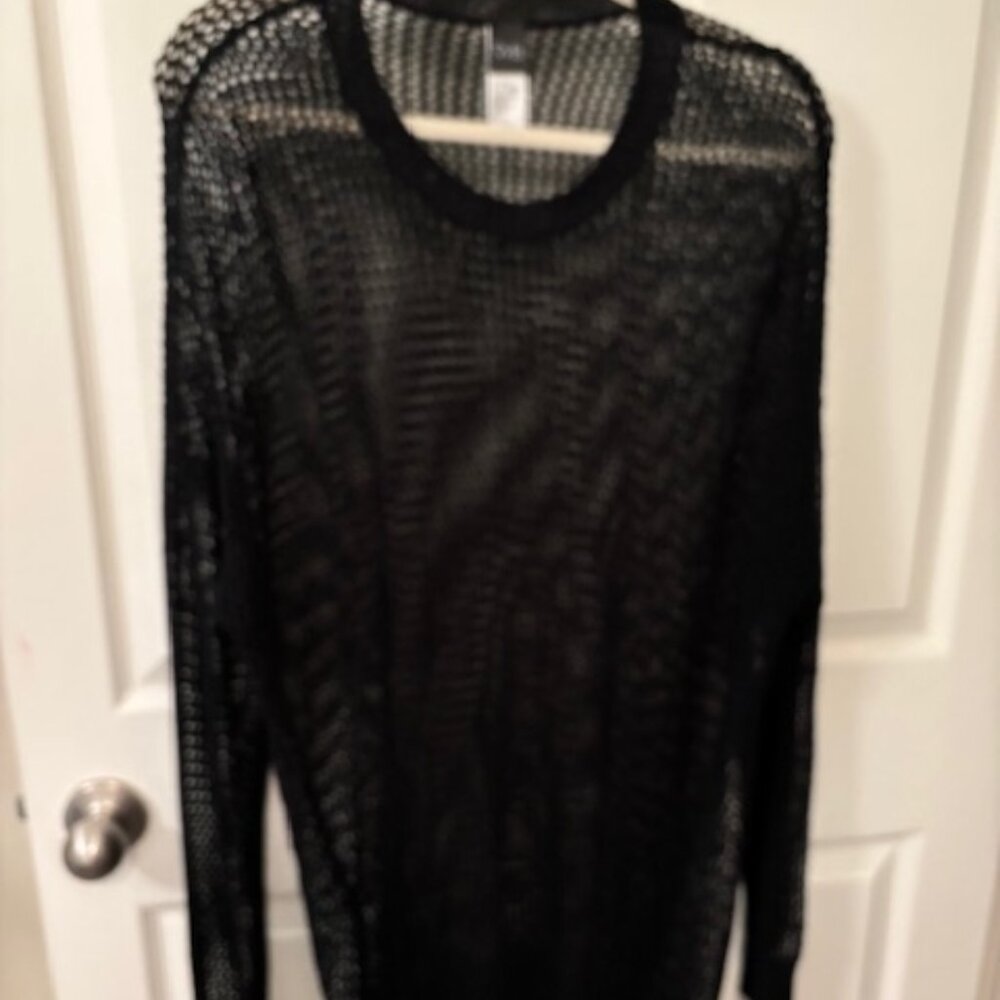 VYB Beach Coverup Open Knit Mesh Tunic Length Top NWT Med